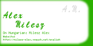 alex milesz business card